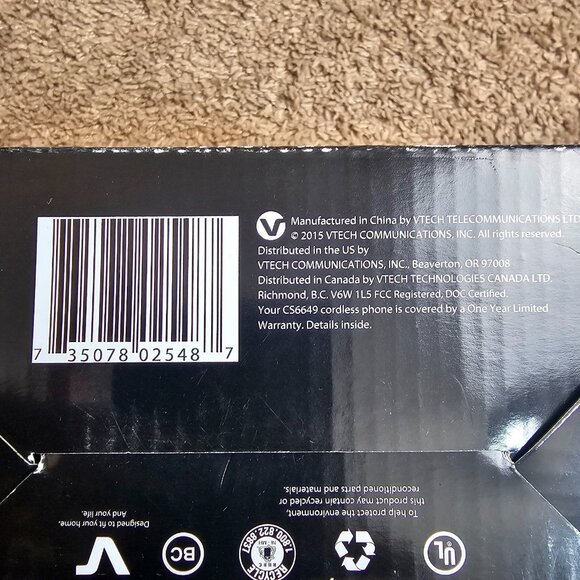 VTech CS6649 Cordless Corded Phone Answering System Caller ID w Box Complete - Picture 10 of 10